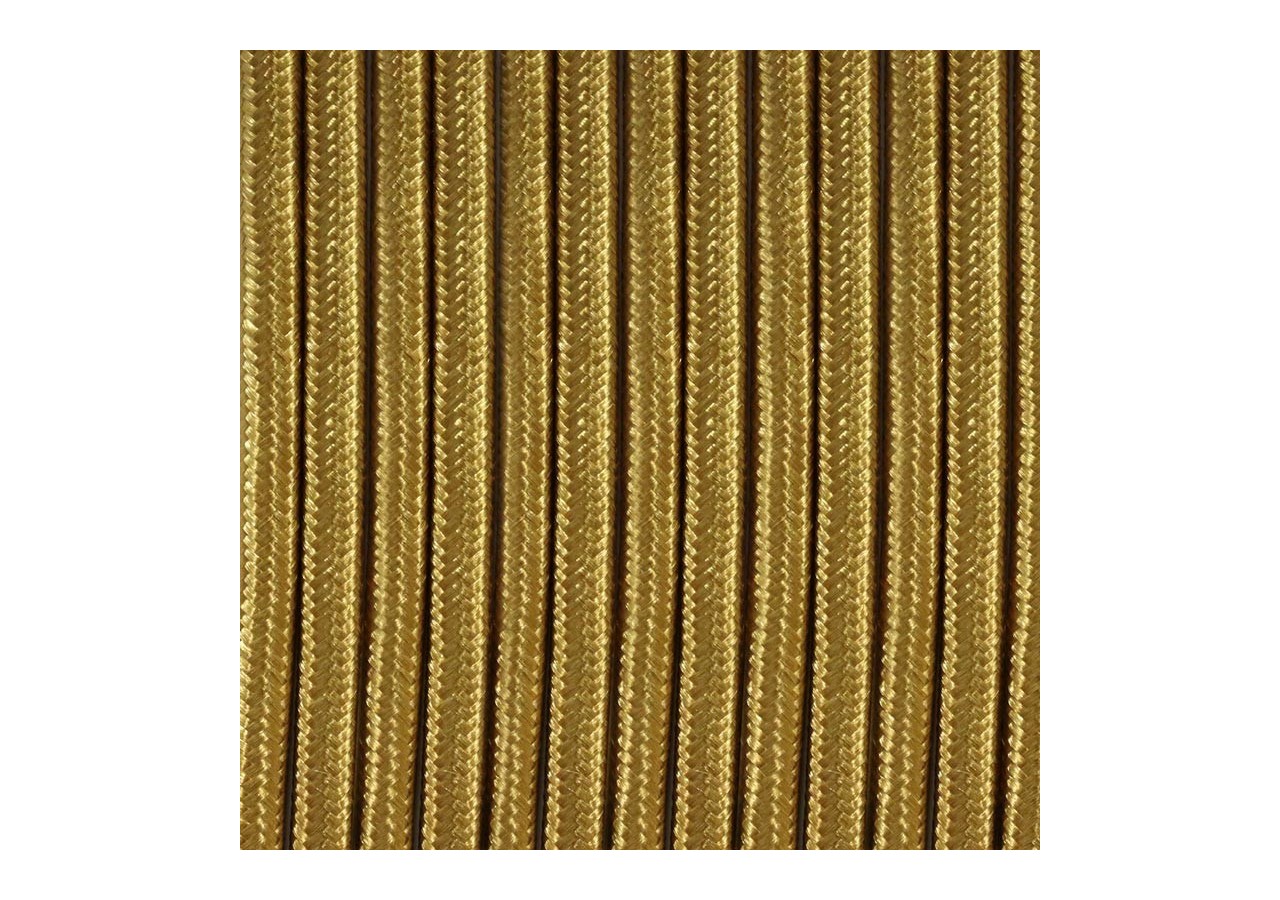 Câble électrique rond en tissu effet soie Laiton - LV001-LT - Barcelona LED