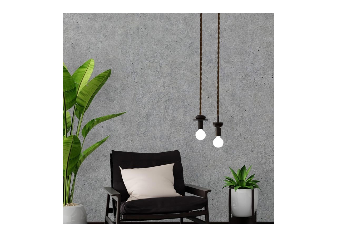 Câble électrique tressé revêtu d'un tissu à effet soie de couleur marron - LV001-M - Barcelona LED