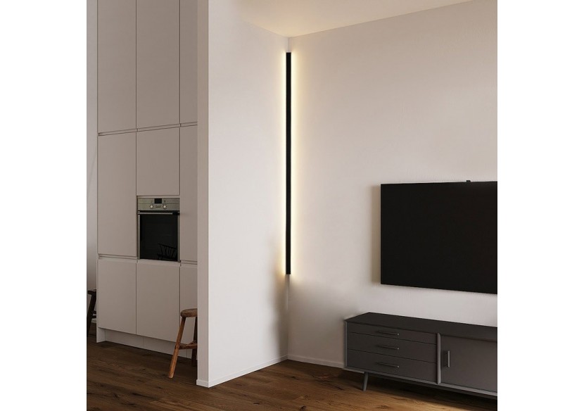 Profilé en aluminium avec double éclairage pour ruban LED, spécial coins. - BPERFALP191-N - Barcelona LED