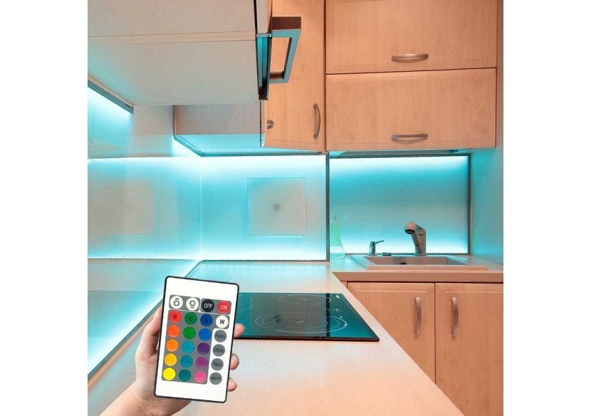 Contrôleur de bande LED RGB 2 Amp par canal, télécommande IR 24 touches - B1603 - Barcelona LED