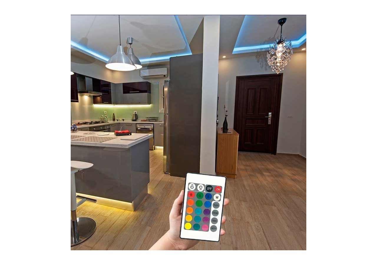 Contrôleur de bande LED RGB 2 Amp par canal, télécommande IR 24 touches - B1603 - Barcelona LED