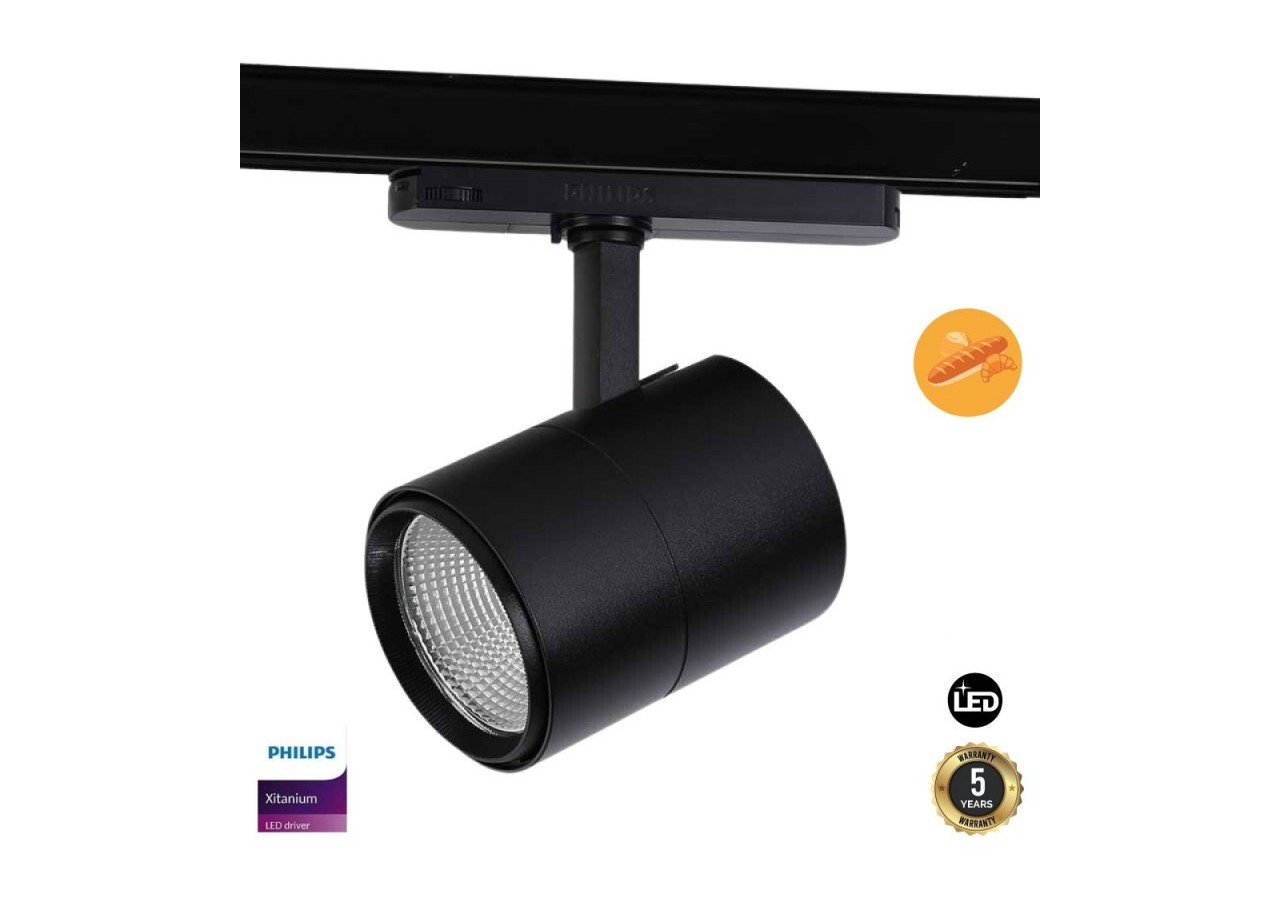 Spot LED triphasé de 30W spécialement conçu pour les boulangeries - B00591-N-PAN - Barcelona LED