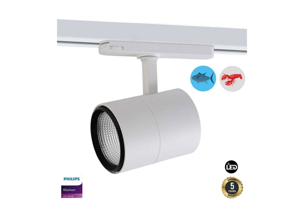 Spot LED triphasé 30W spécial poissons et fruits de mer - B00591-B-PES - Barcelona LED