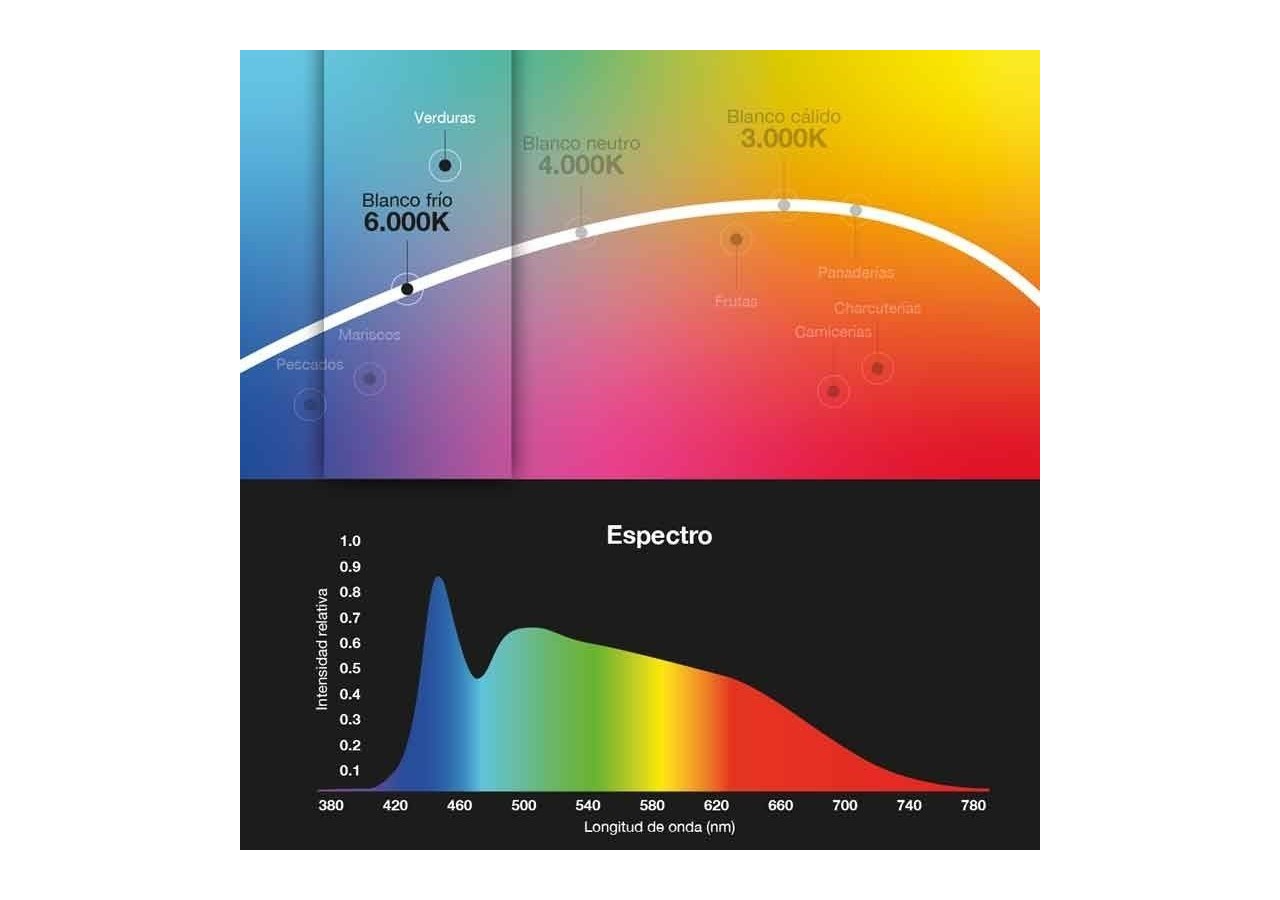 Cloche LED 36W spéciale pour les magasins de fruits et légumes - B8710-B-VER - Barcelona LED