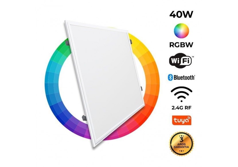 Panneau LED encastrable 60x60 WIFI SMART RGB / RGBW + CCT - 40W - Avec KIT de montage - B4295-RGBW - Barcelona LED