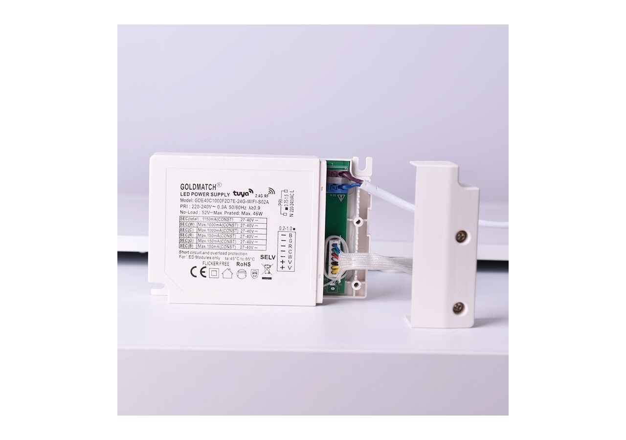 Panneau LED encastrable 60x60 WIFI SMART RGB / RGBW + CCT - 40W - Avec KIT de montage - B4295-RGBW - Barcelona LED