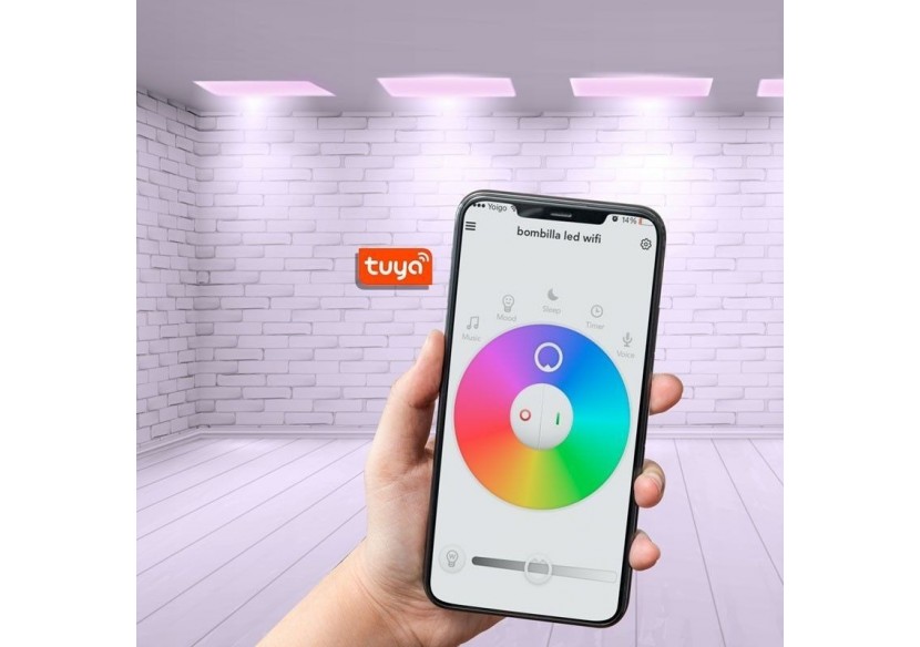 Panneau LED encastrable 60x60 WIFI SMART RGB / RGBW + CCT - 40W - Avec KIT de montage - B4295-RGBW - Barcelona LED