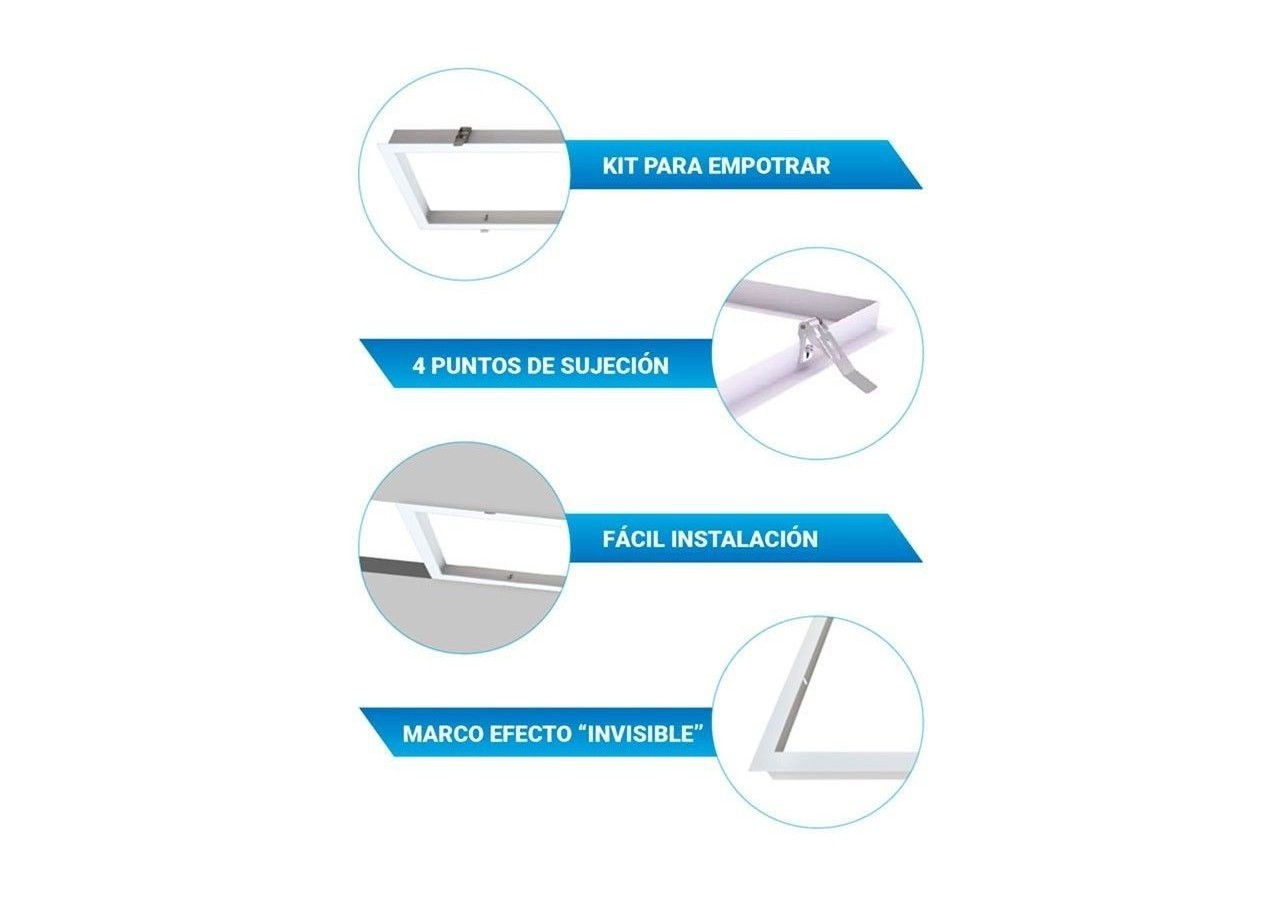 Panneau LED encastrable 60x60 WIFI SMART RGB / RGBW + CCT - 40W - Avec KIT de montage - B4295-RGBW - Barcelona LED