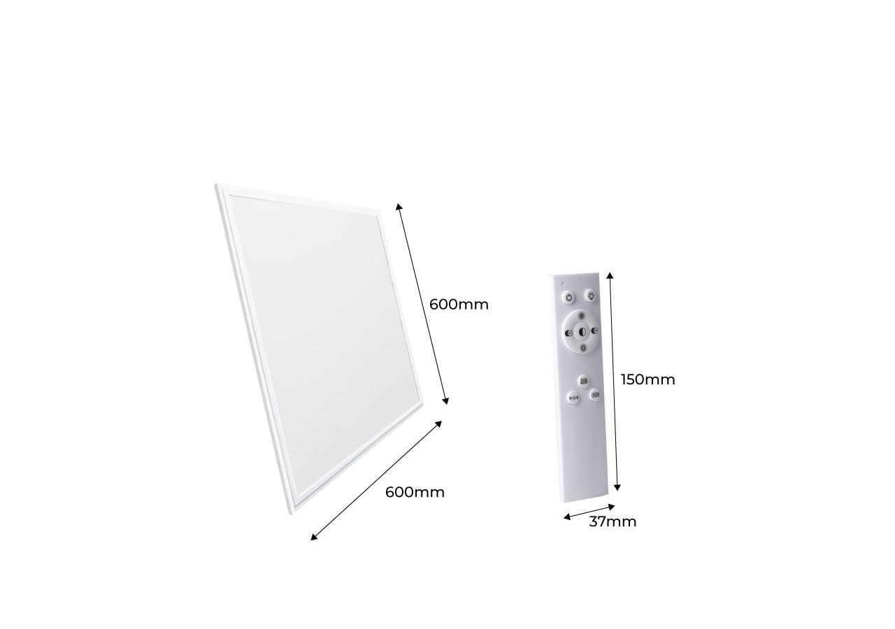 Panneau LED encastrable 60x60 WIFI SMART RGB / RGBW + CCT - 40W - Avec KIT de montage - B4295-RGBW - Barcelona LED