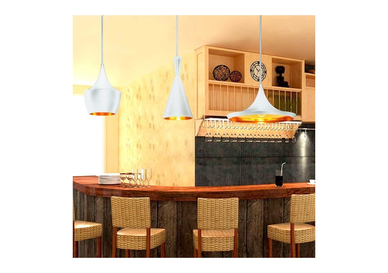 Lot de suspensions scandinaves "Solvang - Helga - Kolding" - LN-3000K-B - Barcelona LED