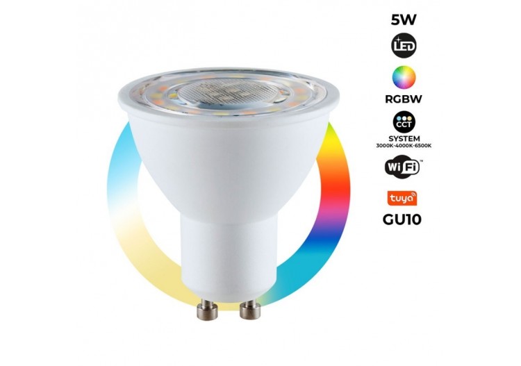 Ampoule LED Smart WIFI GU10 - RGBW + CCT - 5W - BW1-PAR16GU10-RGBCCT - Barcelona LED 2
