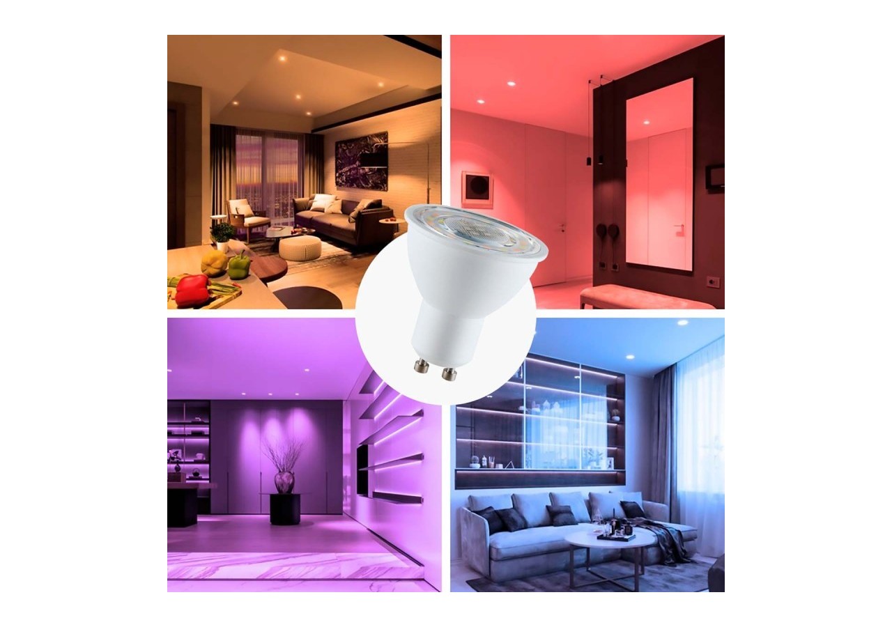 Ampoule LED Smart WIFI GU10 - RGBW + CCT - 5W - BW1-PAR16GU10-RGBCCT - Barcelona LED