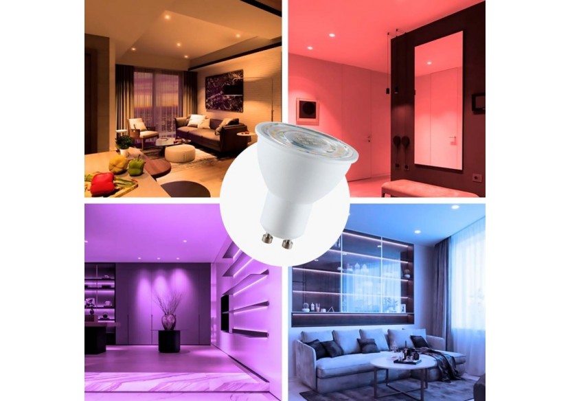 Ampoule LED Smart WIFI GU10 - RGBW + CCT - 5W - BW1-PAR16GU10-RGBCCT - Barcelona LED