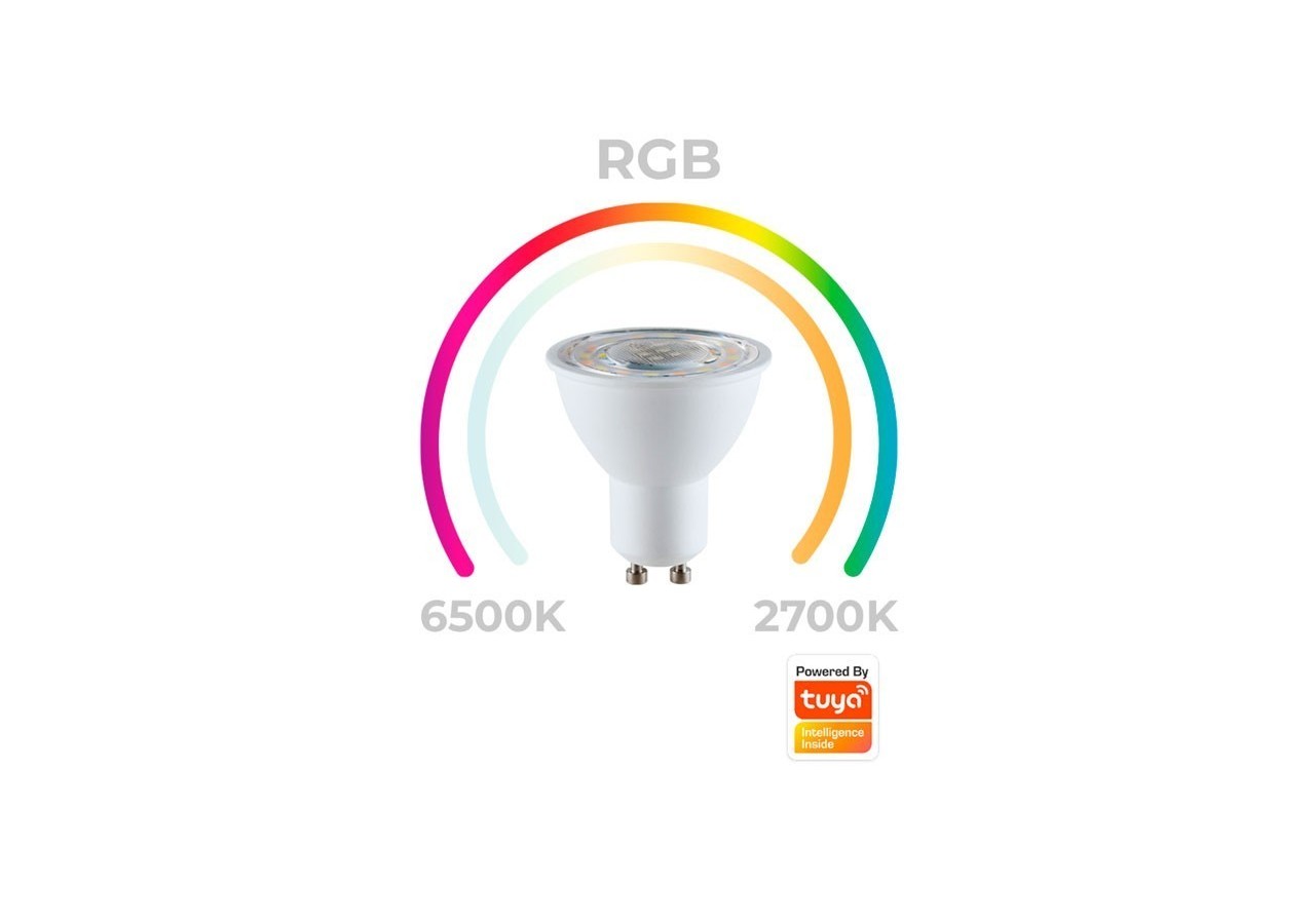 Ampoule LED Smart WIFI GU10 - RGBW + CCT - 5W - BW1-PAR16GU10-RGBCCT - Barcelona LED