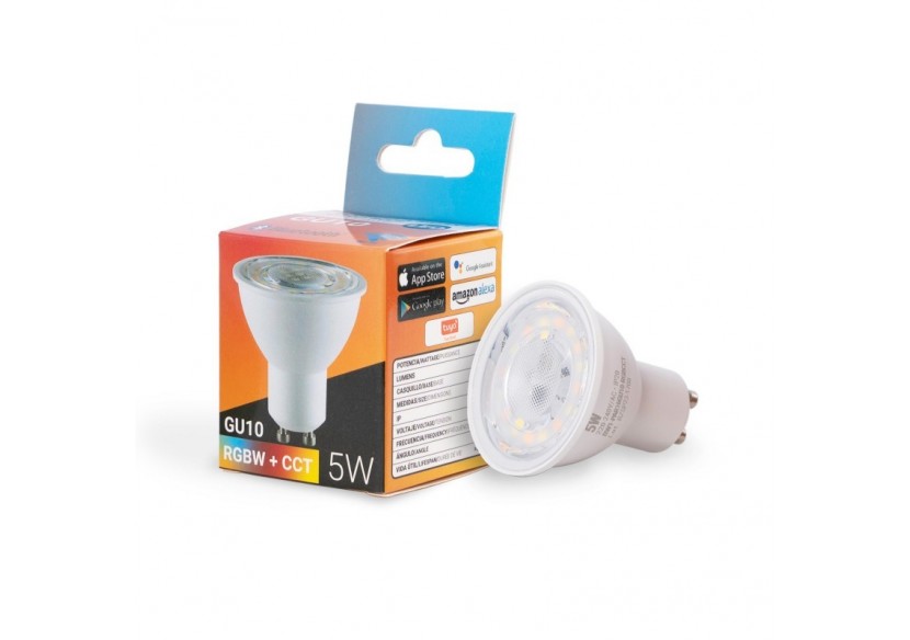 Ampoule LED Smart WIFI GU10 - RGBW + CCT - 5W - BW1-PAR16GU10-RGBCCT - Barcelona LED