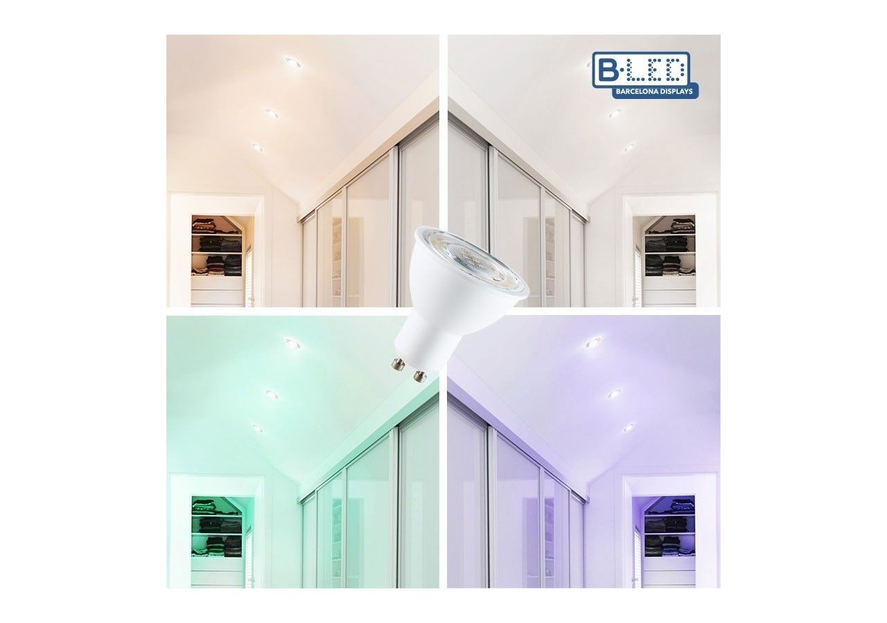 Ampoule LED Smart WIFI GU10 - RGBW + CCT - 5W - BW1-PAR16GU10-RGBCCT - Barcelona LED