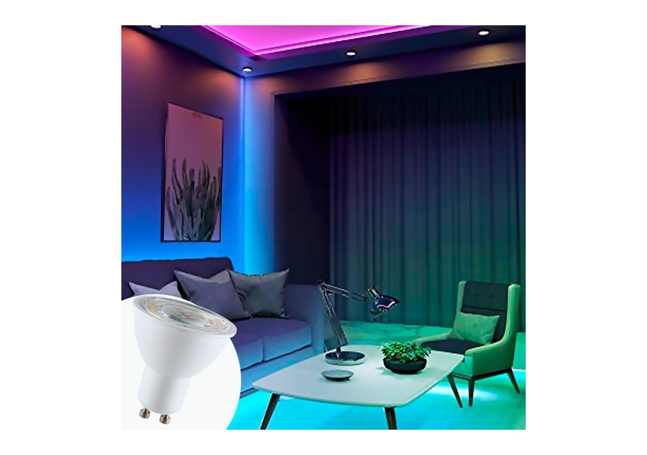 Ampoule LED Smart WIFI GU10 - RGBW + CCT - 5W - BW1-PAR16GU10-RGBCCT - Barcelona LED