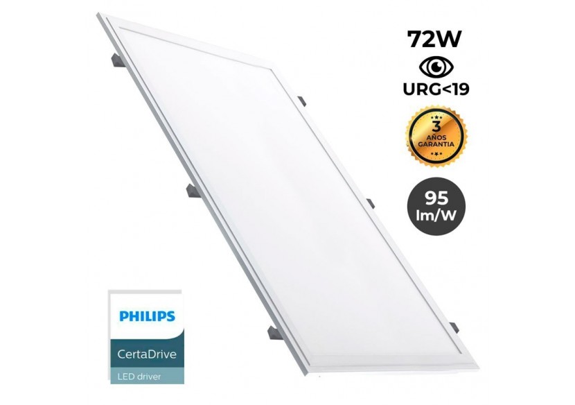 Panneau LED encastrable 120x60 extra-plat - 72W PHILIPS DRIVER UGR19 avec KIT de montage - B4296-BN - Barcelona LED