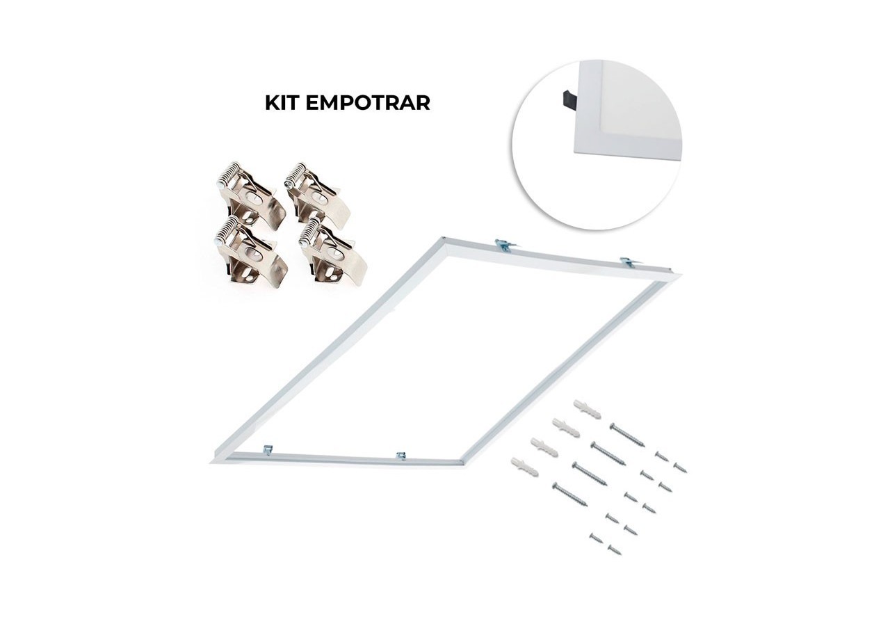 Panneau LED encastrable 120x60 extra-plat - 72W PHILIPS DRIVER UGR19 avec KIT de montage - B4296-BN - Barcelona LED