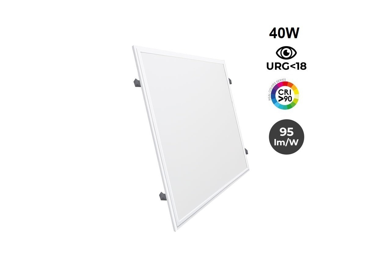 Panneau LED encastrable 60x60 - Driver OSRAM - 40W - UGR18 - CRI90 - Avec kit de montage - B4295-UGR18-BN - Barcelona LED