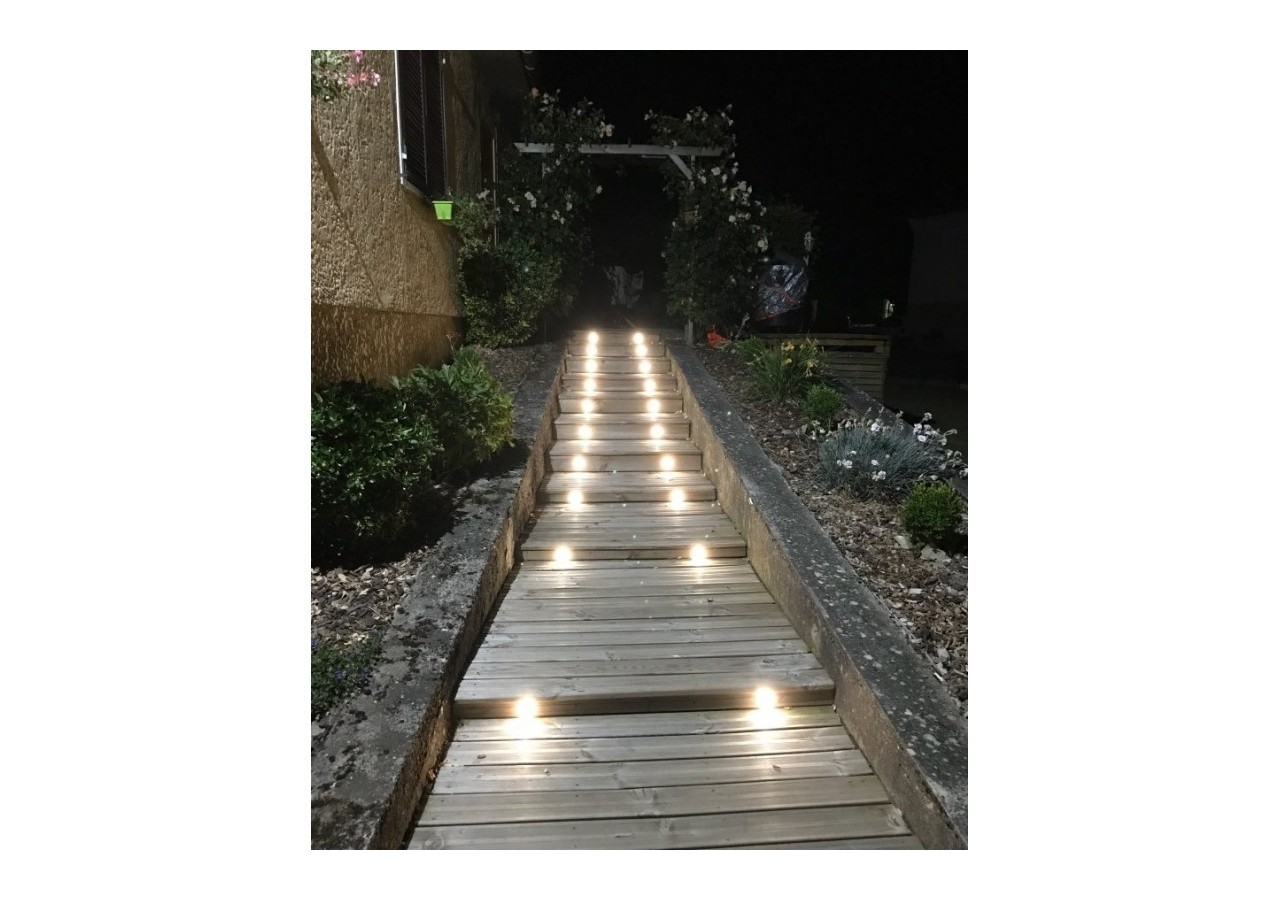 Spot encastrable au sol 0.5W 12V-DC IP67 diamètre 60x29,5mm 3000K - BA50010-BC - Barcelona LED