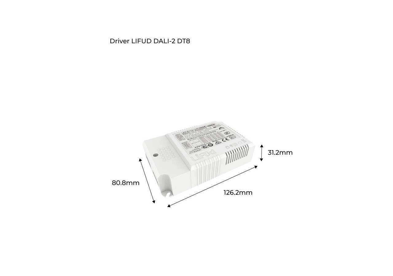 Driver DALI multicourant 40W et 550-1050mA CCT + dimmable - LF-GSD040YG - Barcelona LED