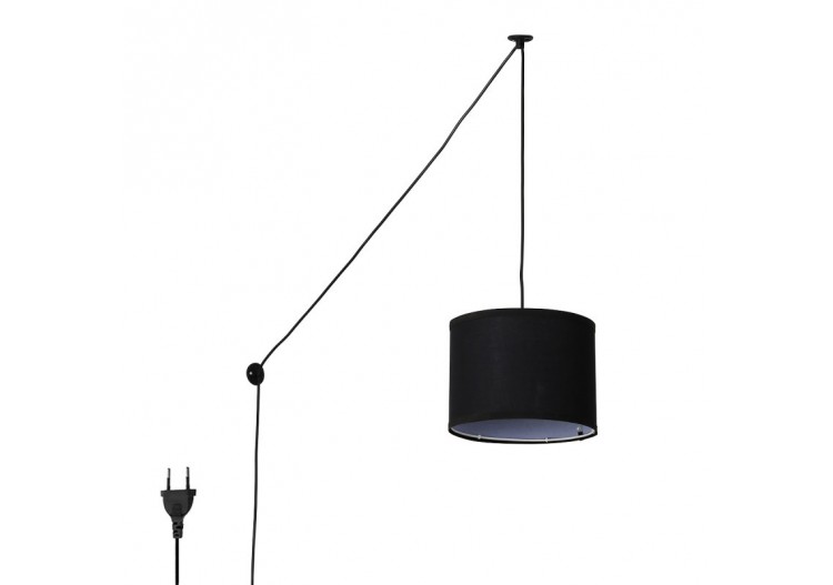 Suspension avec câble et abat-jour en tissu "KIM". - L3060-C-N - Barcelona LED
