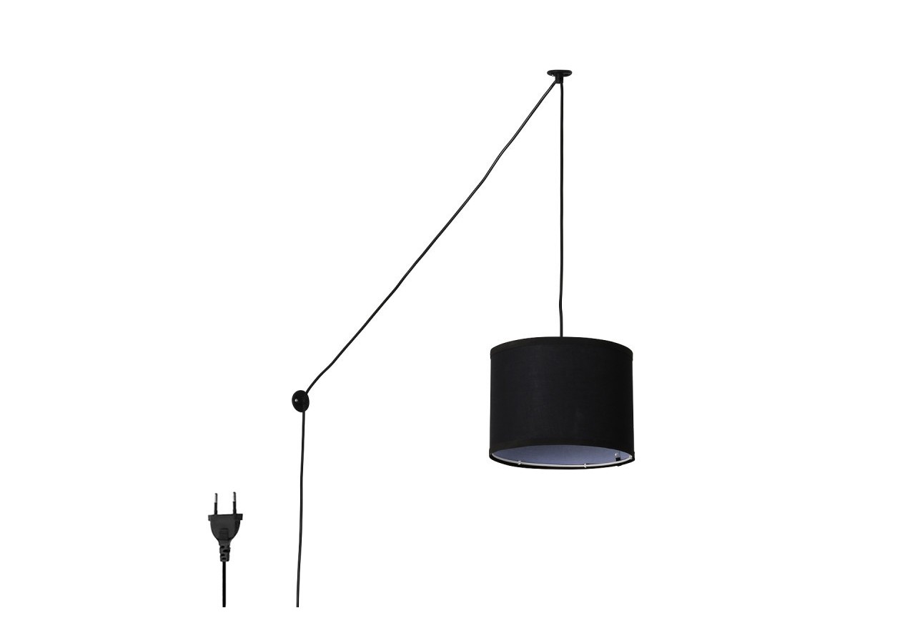 Suspension avec câble et abat-jour en tissu "KIM". - L3060-C-N - Barcelona LED