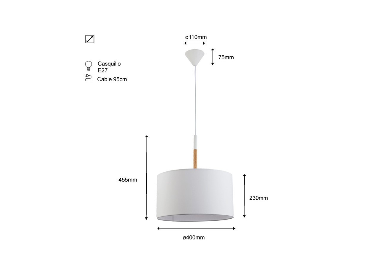 Plafonnier suspendu "Class XL". - LN1304-B - Barcelona LED