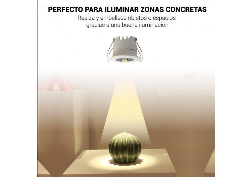 Spot LED encastrable 3W faible UGR avec driver Lifud Dali/Push - B1251-B-270-DALI - Barcelona LED