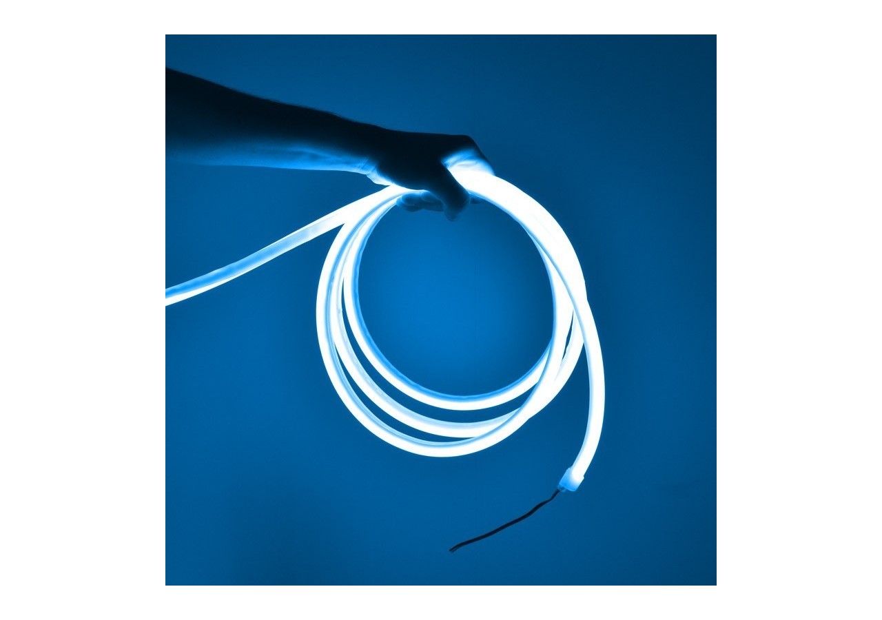 Néon LED flexible 24V DC-12x12mm-10 mètres-Kit complet-11W/m-IP67-Courbure verticale - N1212-10M-AZ - Barcelona LED