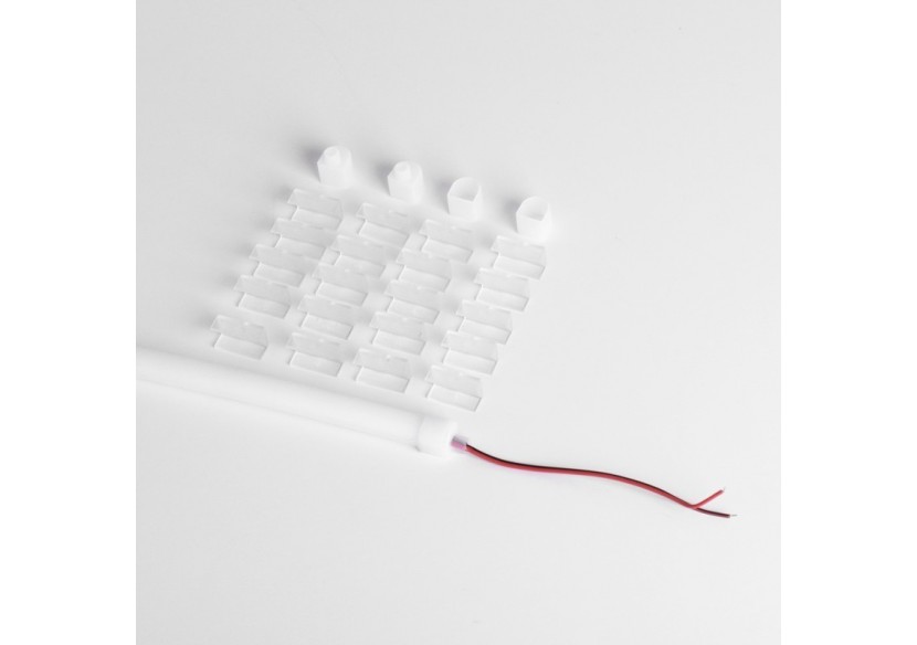 Néon LED flexible 24V DC-12x12mm-10 mètres-Kit complet-11W/m-IP67-Courbure verticale - N1212-10M-AZ - Barcelona LED