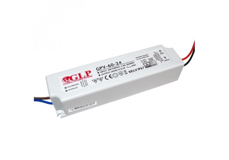 Alimentation LED étanche 24V DC-60W- IP67-GLP - GPV-60-24 - Barcelona LED
