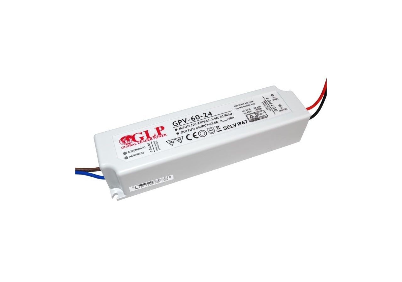 Alimentation LED étanche 24V DC-60W- IP67-GLP - GPV-60-24 - Barcelona LED