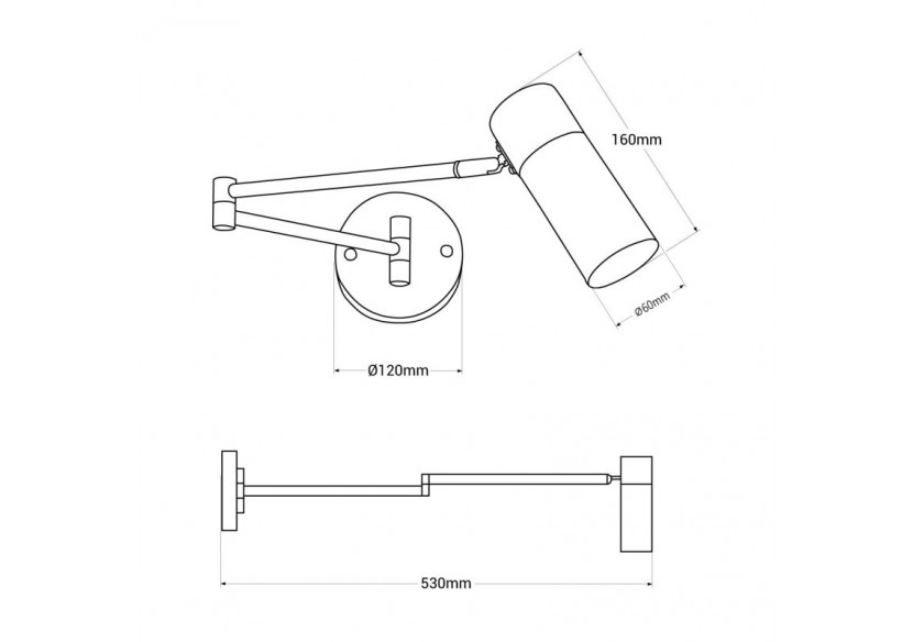 Applique murale scandinave extensible "Logan"-E27 G45 - LN1302-N - Barcelona LED
