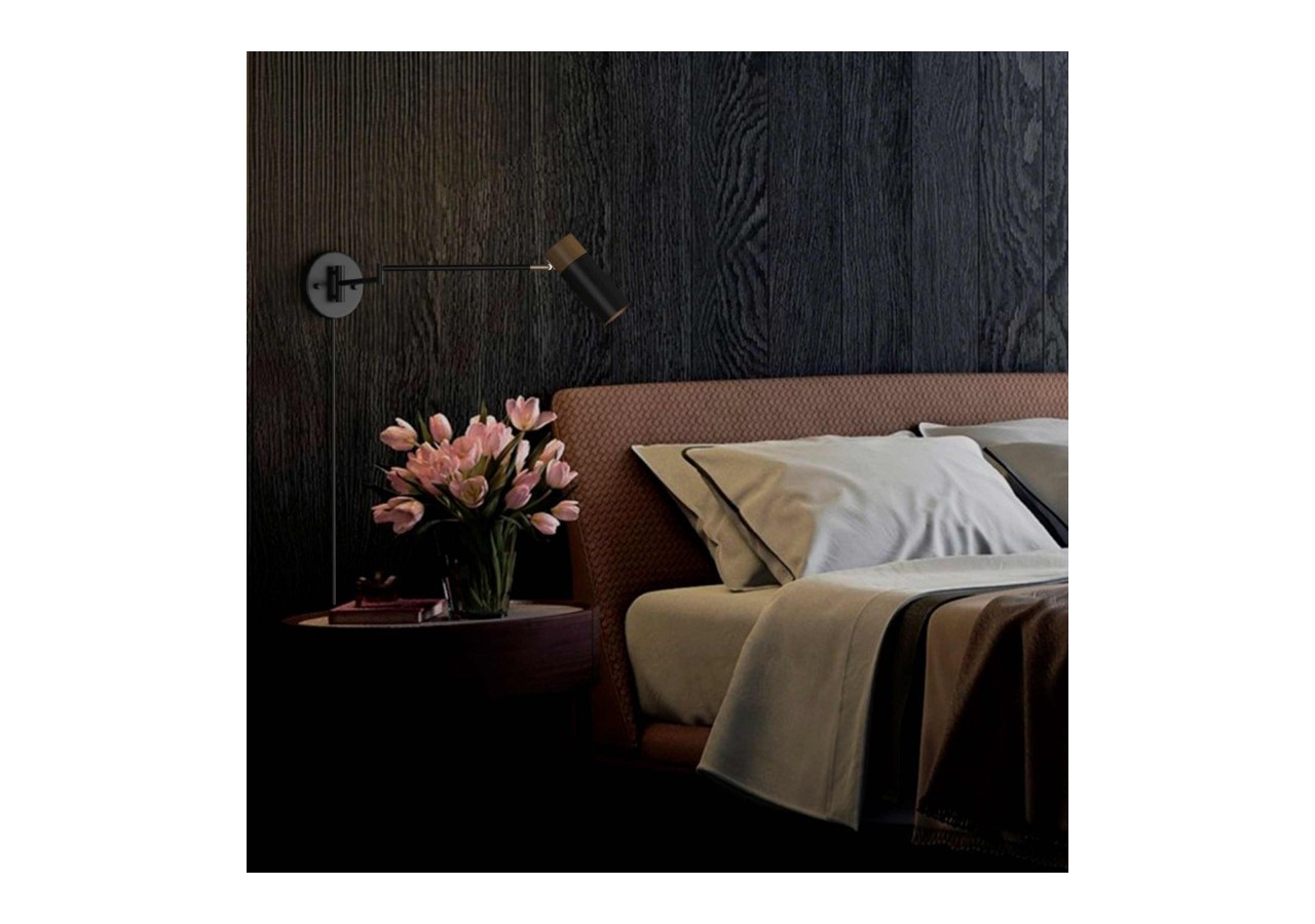 Applique murale extensible avec prise "Logan" - LN1302-EU-N - Barcelona LED