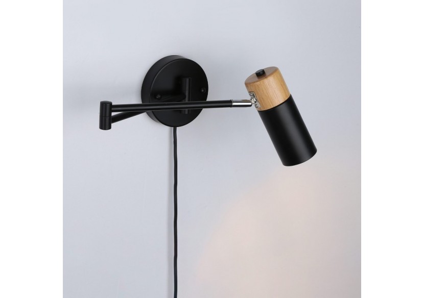 Applique murale extensible avec prise "Logan" - LN1302-EU-N - Barcelona LED