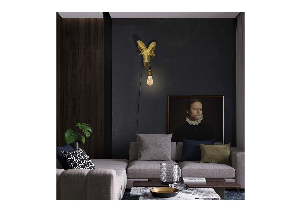 Lampe murale "Capris" Golden Muflon E27 - L4043-D - Barcelona LED