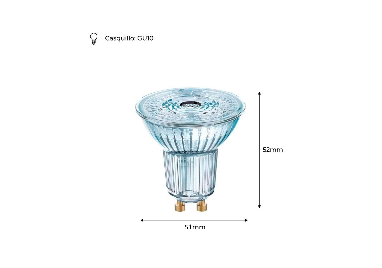 Ampoule LED VALUE PAR16 80 GU10 120 degrés 6,9W 6500K - O096745 - Barcelona LED