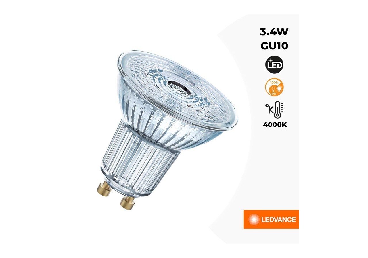 Ampoule PARATHOM PRO PAR16 35 GU10 36 degrés 3,4W 4000K - O608351 - Barcelona LED