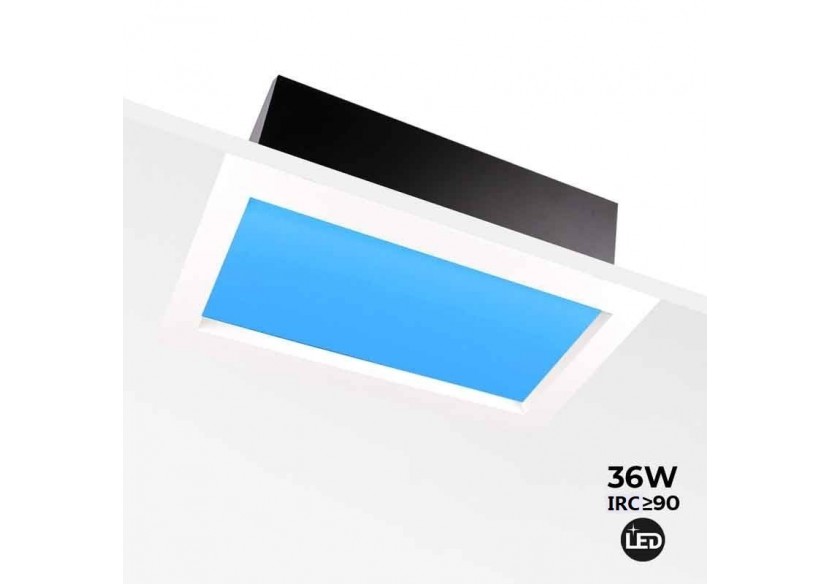 Panneau LED "Blue Skylight"-effet de ciel-Daylight-36W - B5228-BS-60X30 - Barcelona LED