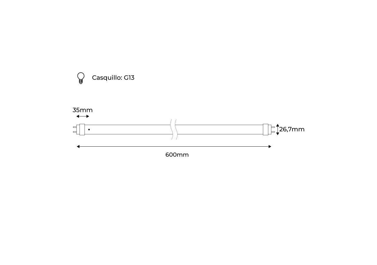 Tube SubstiTUBE® STAR T8 6,6W 6500K 60CM - O455429 - Barcelona LED