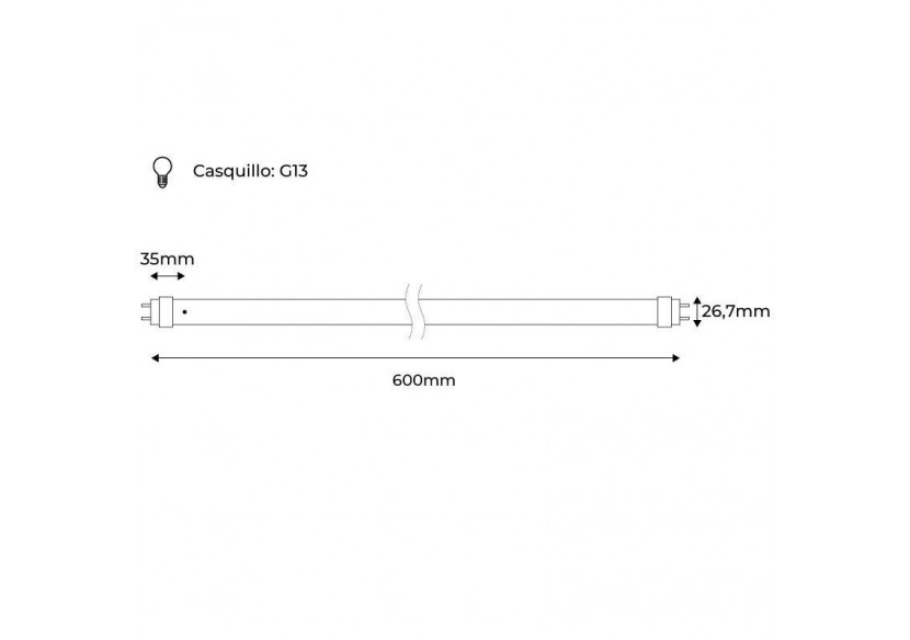 Tube SubstiTUBE® STAR T8 6,6W 6500K 60CM - O455429 - Barcelona LED
