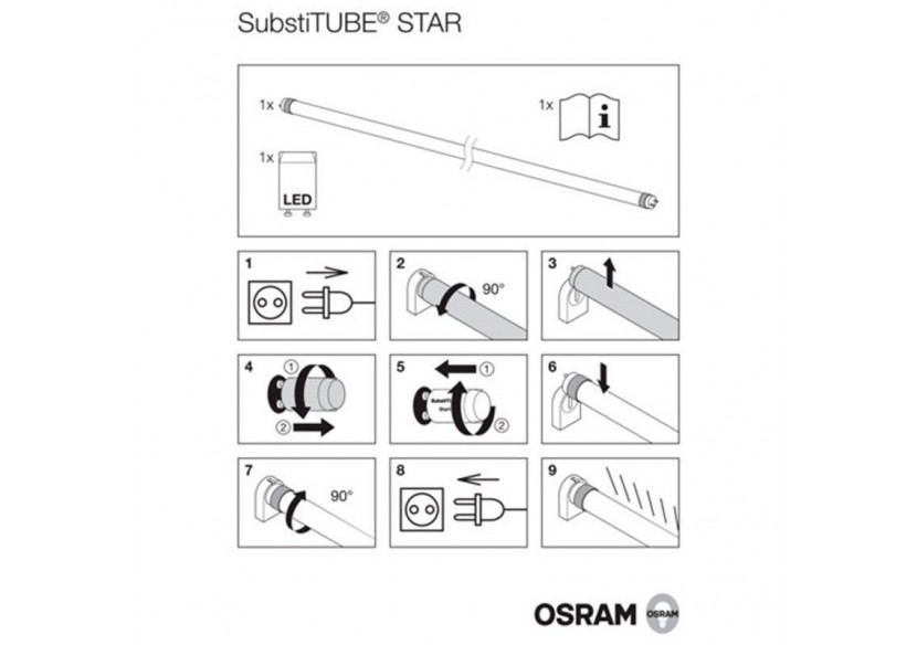 Tube SubstiTUBE® STAR T8 6,6W 6500K 60CM - O455429 - Barcelona LED
