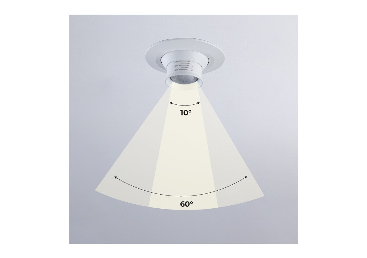 Spot encastré LED avec zoom-Réglable-Puce Cree-2700K-3W - B2050-B - Barcelona LED