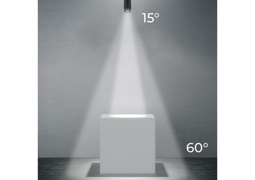Spot sur rail monophasé avec angle d'éclairage ajustable 8W - B2092-N-270 - Barcelona LED
