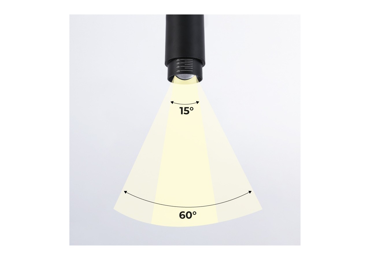 Spot sur rail monophasé avec angle d'éclairage ajustable 8W - B2092-N-270 - Barcelona LED