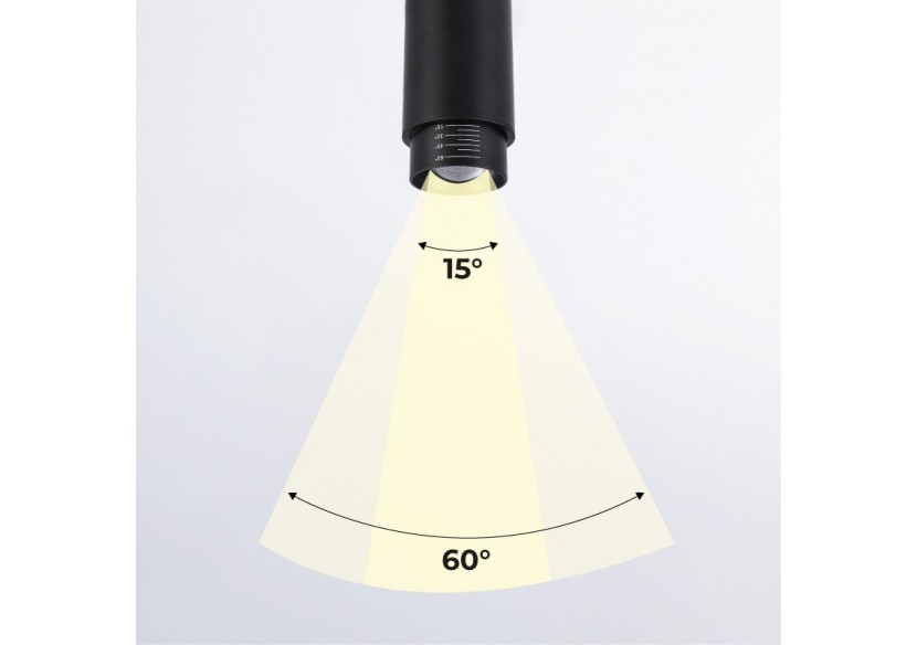 Spot sur rail monophasé avec angle d'éclairage ajustable 8W - B2092-N-270 - Barcelona LED