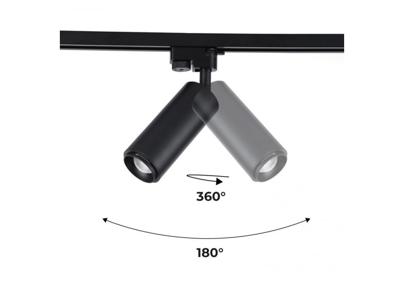 Spot sur rail monophasé avec angle d'éclairage ajustable 8W - B2092-N-270 - Barcelona LED