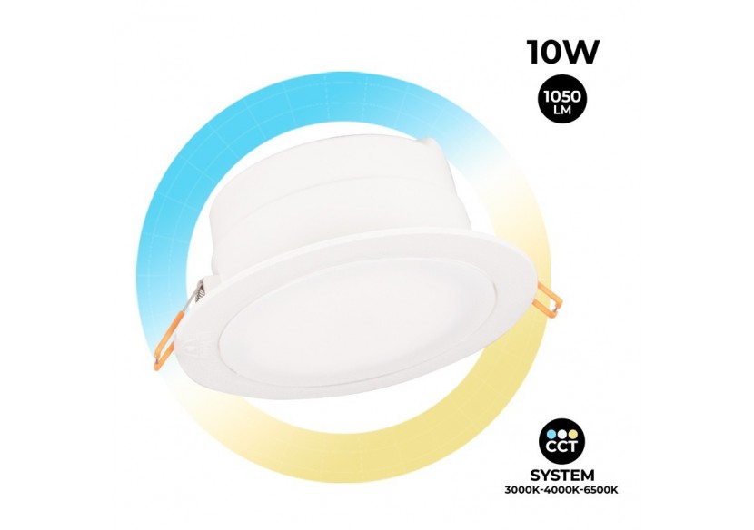 Spot LED encastrable rond étanche CCT Fumagalli 10W et 1050lm - 4L0.000.000.WYD1K - Barcelona LED